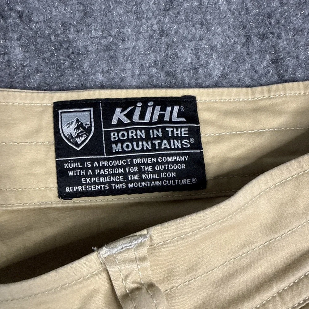 Kuhl Slackr Pant Mens 42x32 Khaki Vintage Patina Dye Articulated Knee - Picture 4 of 9